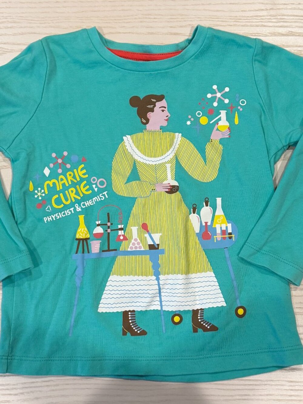Piccolina Marie Curie Physicist & Chemist Long Sleeve Tee 4T